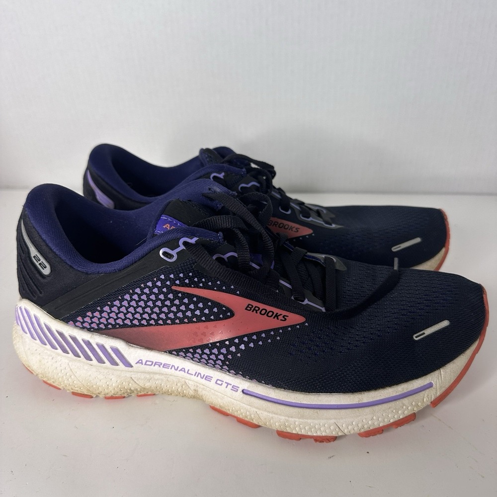Brooks Womens Adrenaline GTS 22 1203531D080‎ Blue Running Shoes Sneakers Size 10